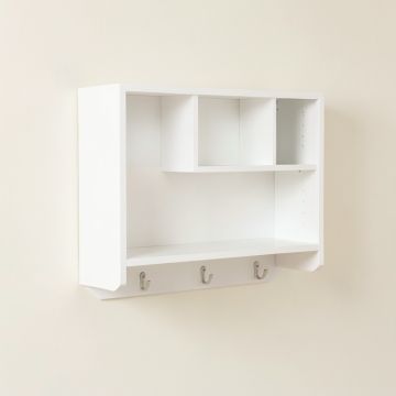 Briar Bend Wall-Mounted Entryway Organizer Shelf - White (synthetic illustration; no displayed measurements)