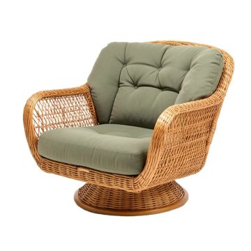 Lundell 28.75 '' Wide Tufted Polyester Swivel Papasan Chair (synthetic illustration; no displayed measurements)