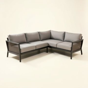Schnooer 114.7 '' Wide Outdoor Right Hand Facing Patio Sectional With Cushions (synthetic illustration; no displayed measurements)
