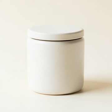 Linden Bridge Storage Canister With Lid - White (synthetic illustration; no displayed measurements)