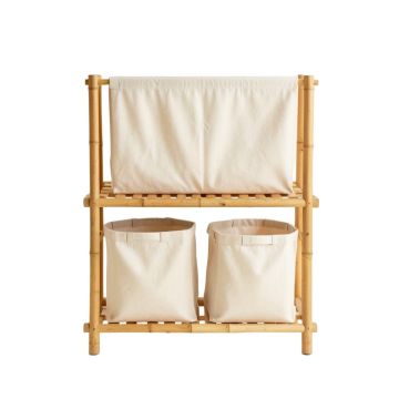 Bay Bridge Laundry Sorting Station With Plain Removable Bags - Beige