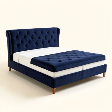 Cicero Solid Wood Tufted Upholstered Platform Bed (synthetic illustration; no displayed measurements)