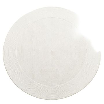 Pine Arc Round Area Rug - White