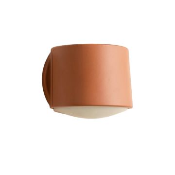 Fern Crossing Wall Sconce Mounted On A Plain Wall - Terracotta