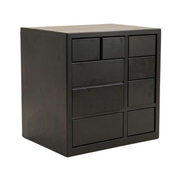 Dune Brook Small-Parts Storage Drawer Cabinet - Black