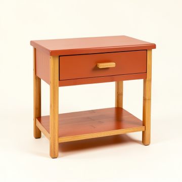 Oak Crossing Nightstand - Terracotta (synthetic illustration; no displayed measurements)