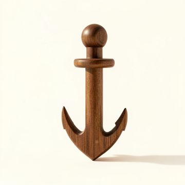 3D Wooden Anchor Wall Décor (synthetic illustration; no displayed measurements)