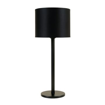 Elm Bluff Floor Lamp With A Plain Fabric Shade - Black