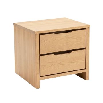Dessus 2 - Drawer Nightstand In Light Brown