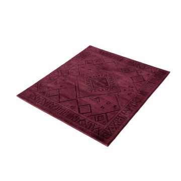 Riggio Geometric Dark Pink Area Rug