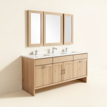 Luz 60 '' Double Sink Bathroom Vanity Set (synthetic illustration; no displayed measurements)