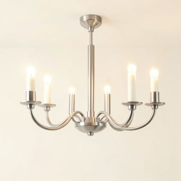 Junkins 6 - Light Candle Style Drum Chandelier (synthetic illustration; no displayed measurements)