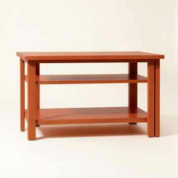 Fern Arc Empty Workshop Workbench (synthetic illustration; no displayed measurements)