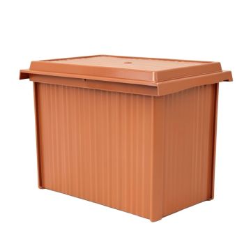 River Canyon Closed Outdoor Storage Box - Terracotta (synthetic illustration; no displayed measurements)