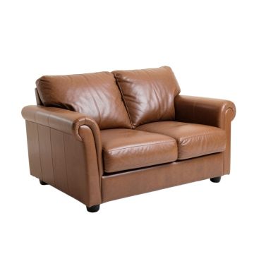 Bassler 64 '' Genuine Leather Rolled Arm Reclining Loveseat