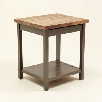 Morgandale Kitchen Cart With Butcher Block Top (synthetic illustration; no displayed measurements)