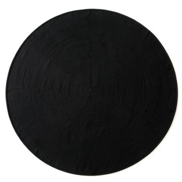 Meadow Canyon Round Area Rug - Black (synthetic illustration; no displayed measurements)