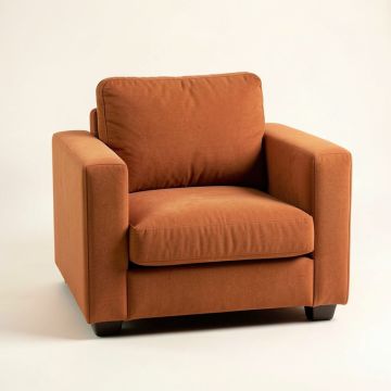 Moss Arc Upholstered Armchair (synthetic illustration; no displayed measurements)