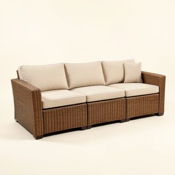 Tessio 4 Piece Rattan Sofa Seating Group With Cushions (synthetic illustration; no displayed measurements)