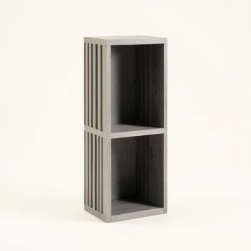 Ash Bluff Narrow Cubby Tower - Gray (synthetic illustration; no displayed measurements)