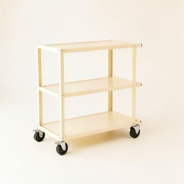 Heath Bridge Empty Rolling Workshop Cart - Ivory (synthetic illustration; no displayed measurements)