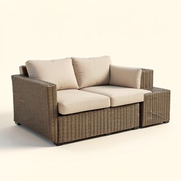 Burdgick Patio Sofa With Cushions (synthetic illustration; no displayed measurements)