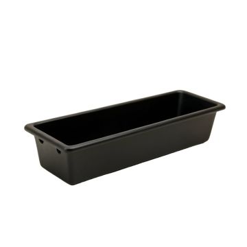 Flint Bend Empty Railing Planter With Integral Brackets - Black