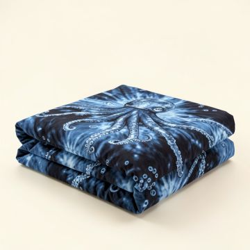 Greer Dark Tie Dye Octopus Duvet Cover Set (synthetic illustration; no displayed measurements)