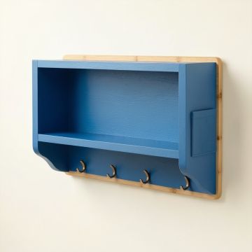 Ridge Canyon Wall-Mounted Entryway Organizer Shelf - Blue (synthetic illustration; no displayed measurements)