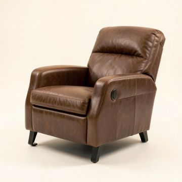 Darneisha 36 '' Wide Leather Match Manual Ergonomic Recliner (synthetic illustration; no displayed measurements)