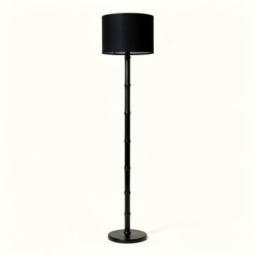 Summit Brook Floor Lamp With A Plain Fabric Shade - Black (synthetic illustration; no displayed measurements)