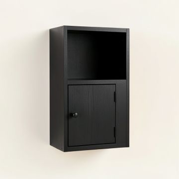 Reed Bend Wall-Mounted Entry Cabinet - Black (synthetic illustration; no displayed measurements)