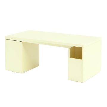 Pine Field Desktop Monitor Riser - Ivory (synthetic illustration; no displayed measurements)