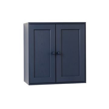 Field Crest Wall-Mounted Entry Cabinet - Navy (synthetic illustration; no displayed measurements)