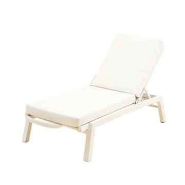 Patio Reclining Chaise Lounge With Cushion