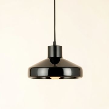 Aspen Bluff Pendant Light Suspended From One Plain Cable - Black (synthetic illustration; no displayed measurements)