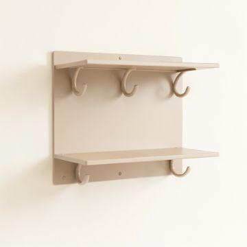 Harbor Bluff Wall-Mounted Entryway Organizer Shelf - Beige (synthetic illustration; no displayed measurements)