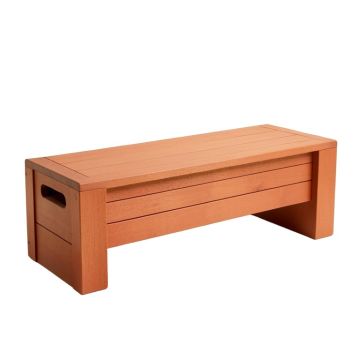 Olive Crossing Narrow Outdoor Storage Bench - Terracotta