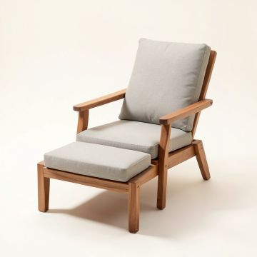 Norris Patio Chair With Cushion And Ottoman (synthetic illustration; no displayed measurements)