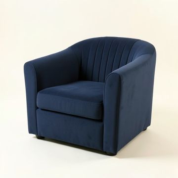 Ridge Crest Upholstered Armchair - Navy (synthetic illustration; no displayed measurements)