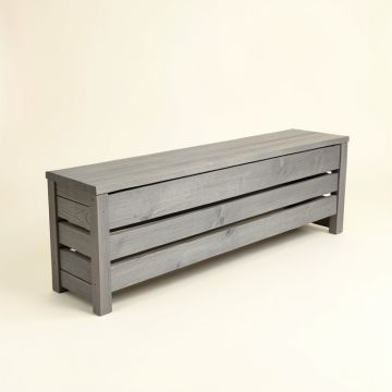 Rowan Canyon Narrow Outdoor Storage Bench - Gray (synthetic illustration; no displayed measurements)