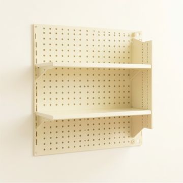 Oak Canyon Empty Wall-Mounted Tool Organizer Panel - Cream (synthetic illustration; no displayed measurements)