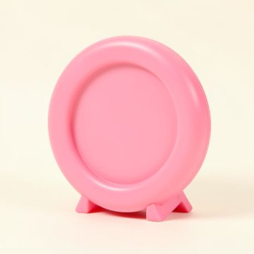 14 '' Pink Hibiscus Clock With Thermometer (synthetic illustration; no displayed measurements)