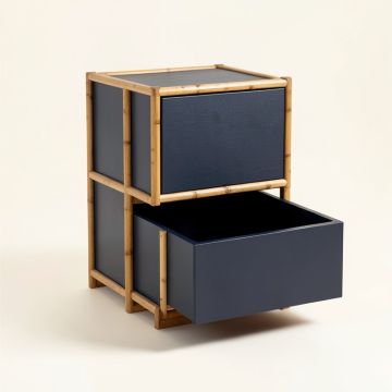 Moss Brook Freestanding Pull-Out Hamper Cabinet - Navy (synthetic illustration; no displayed measurements)