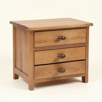 Zolia Solid Wood 3 Drawer End Table (synthetic illustration; no displayed measurements)