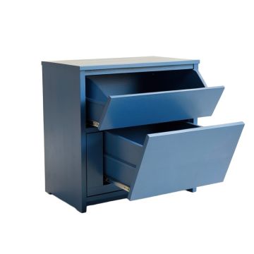 Vale Bluff Freestanding Pull-Out Hamper Cabinet - Blue (synthetic illustration; no displayed measurements)