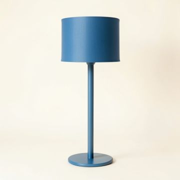 Meadow Crossing Floor Lamp With A Plain Fabric Shade - Blue (synthetic illustration; no displayed measurements)