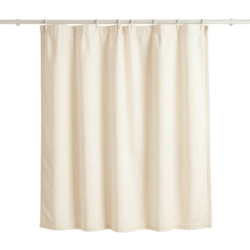 Laurel Brook Shower Curtain Hanging Flat From A Plain Rod - Cream