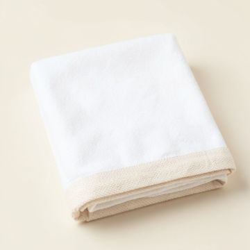 River Brook Bath Towel - White (synthetic illustration; no displayed measurements)