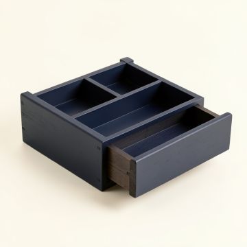 Hill Bridge Empty Coffee-Station Organizer - Navy (synthetic illustration; no displayed measurements)